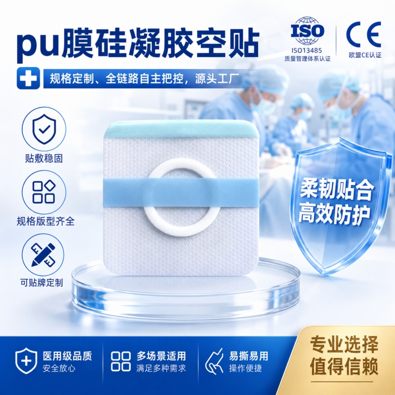 PU膜硅凝胶空白贴贴牌定制